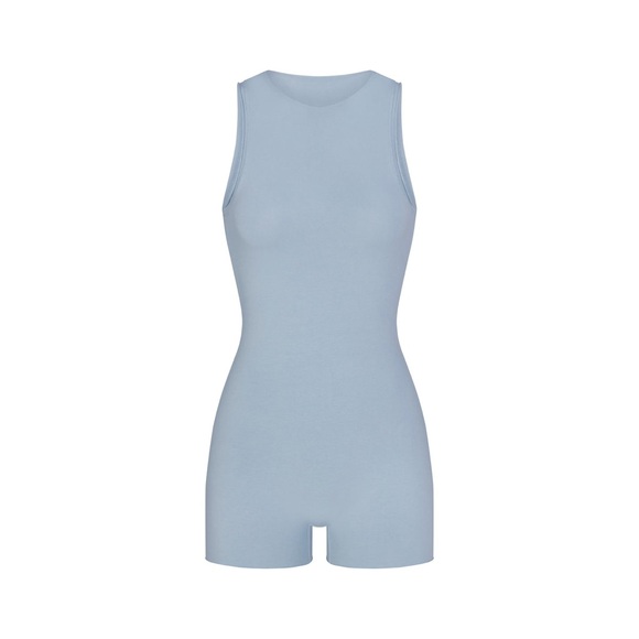 🩵SKIMS RAW EDGE ONESIE ROMPER IN DENIM S - Picture 4 of 6
